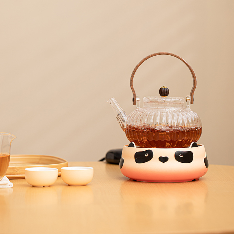 Bếp gốm điện Panda Liangzi, bếp gia dụng, dụng cụ nấu trà, ấm thủy tinh, bếp điện chịu nhiệt cao, ấm pha trà, bếp từ