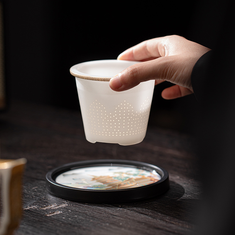 Bảo tàng Cung điện Văn hóa và Sáng tạo Đôn Hoàng Băng ngọc sứ cốc văn phòng có tay cầm tách trà tách trà cốc pha trà cá nhân