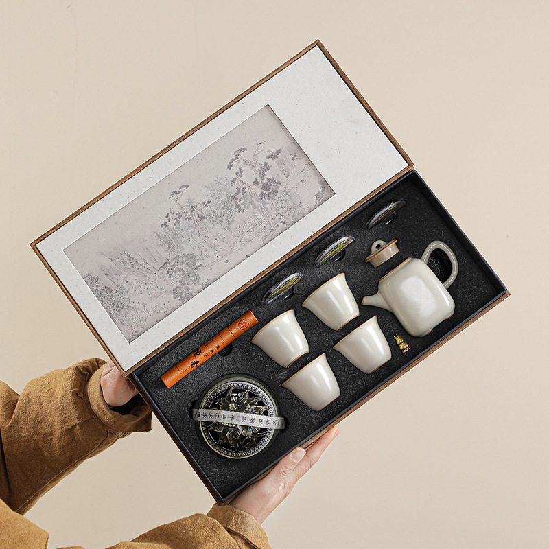 Bộ ấm trà Kung Fu Ruyao Hộp quà tặng Xiangdao Sự kiện họp mặt hàng năm của công ty Logo quà lưu niệm doanh nghiệp