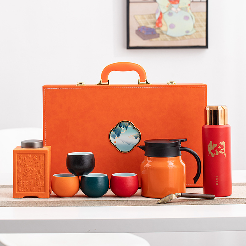 Công ty Quà tặng doanh nghiệp ấm trà nghẹt ấm trà Cốc giữ nhiệt Bộ quà lưu niệm sự kiện khai trương lãnh đạo khách hàng