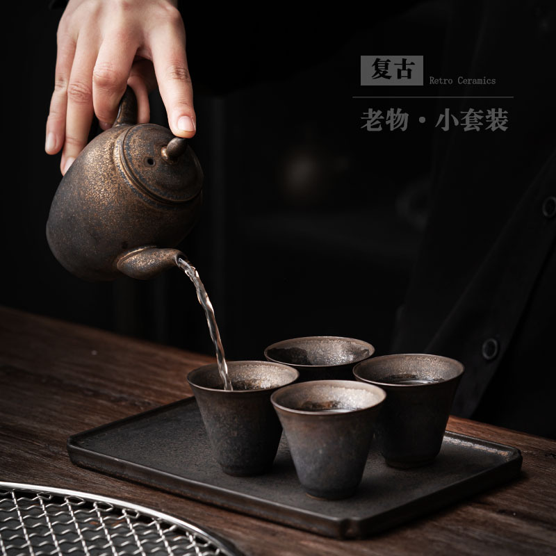 Bộ ấm trà Kung Fu cổ điển kiểu Trung Quốc gia dụng một ấm bốn cốc có hộp trà khay trà nhỏ bán buôn