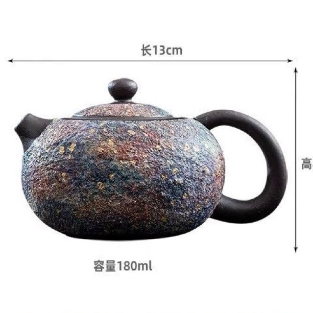 Master Lin Peifu làm bằng tay đầy màu sắc mỏ đá ấm Xi Shi làm quà tặng gia đình cao cấp Jianzhan ấm trà retro có thể được nâng lên