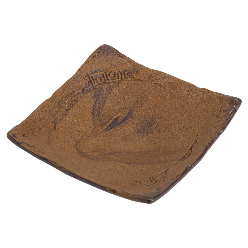 Chậu gốm thô men nước sốt Gốm Đá cũ bùn đá hoa văn rồng, bàn ủ khô gia dụng cổ điển, khay đựng cốc, khay đựng trà, khay đựng trà, phụ kiện trà đạo
