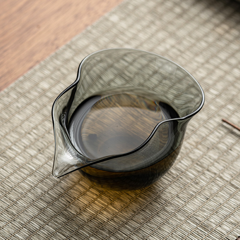 Cốc trà thủy tinh chịu nhiệt sáng tạo cỡ lớn Phụ kiện Bộ trà Kungfu cốc trà cao cấp dụng cụ chia trà gia dụng