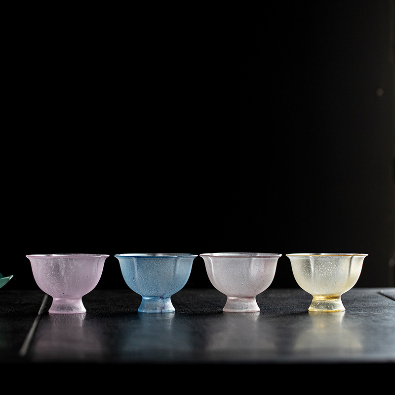 Bộ trà Kung Fu tráng men cổ kính cốc trà cá nhân thiết bị pha trà cao cấp Yushantang thương hiệu ấm chén chân cao