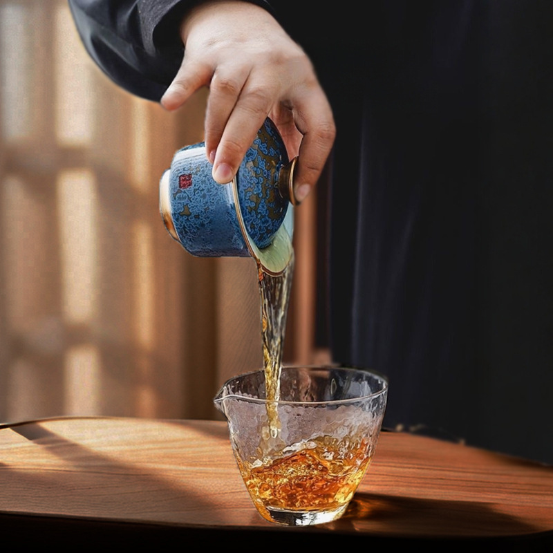 Bộ tách trà ba món cao cấp của Suyuan Zhang Jinxie, bát trà bằng gốm thủ công, bộ trà kung fu đơn giản làm quà tặng.