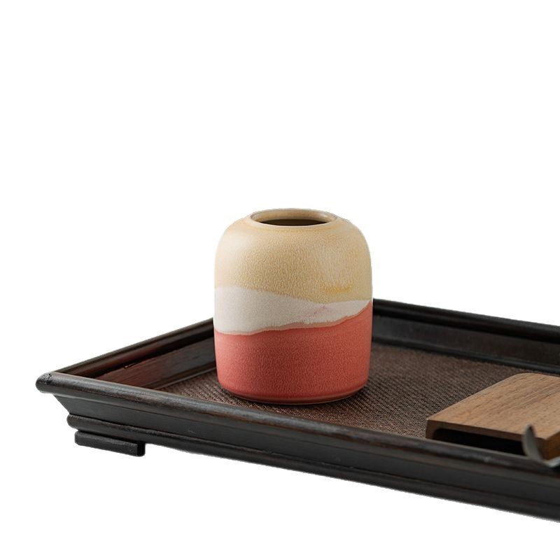 Yaozhen Shanhai bình trà bình gốm nhỏ mini kho trà di động màu đỏ xanh trắng bao bì trà kín lọ