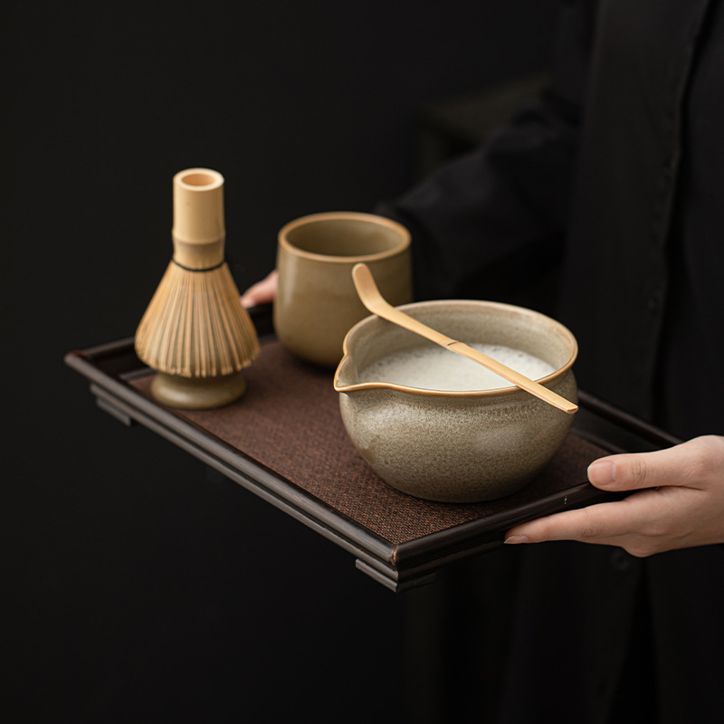 Lò nung kiểu Nhật Bản, bộ matcha trăng tròn, bộ trà đặt hàng, bộ dụng cụ, bát trà bằng gốm sứ, cốc trà Baibenli, cốc matcha