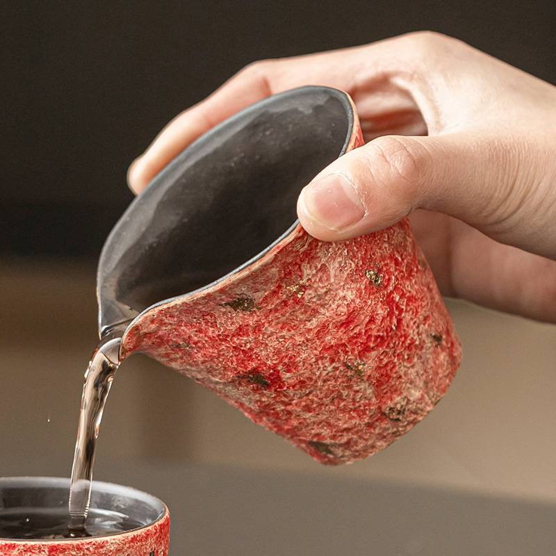 Cốc pha trà bằng gốm màu mỏ đá, cốc pha trà bằng gốm cổ điển gia dụng cao cấp, cốc trà, phụ kiện trà đạo