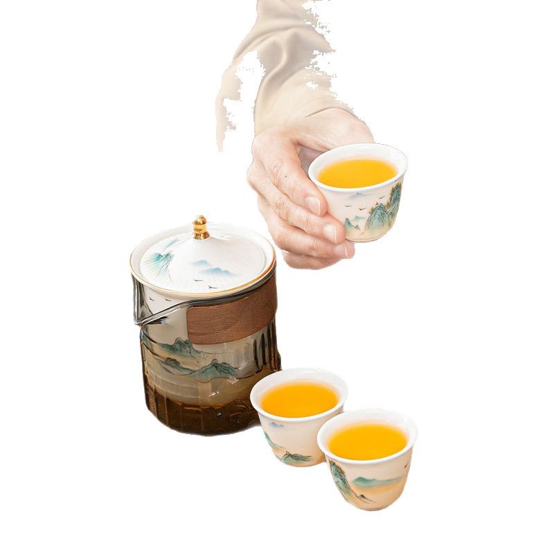 Bộ trà Kung Fu du lịch văn hóa và sáng tạo Tử Cấm Thành lưu trữ cầm tay Jingdezhen để tặng quà sinh nhật cho người lớn tuổi