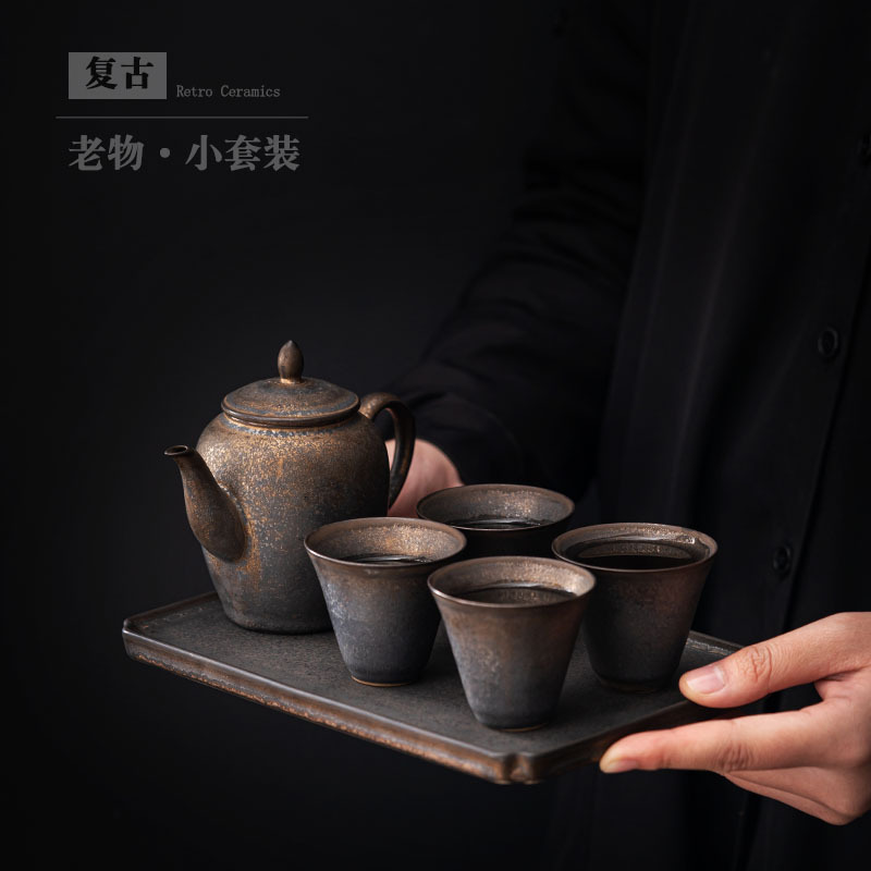 Bộ ấm trà Kung Fu cổ điển kiểu Trung Quốc gia dụng một ấm bốn cốc có hộp trà khay trà nhỏ bán buôn