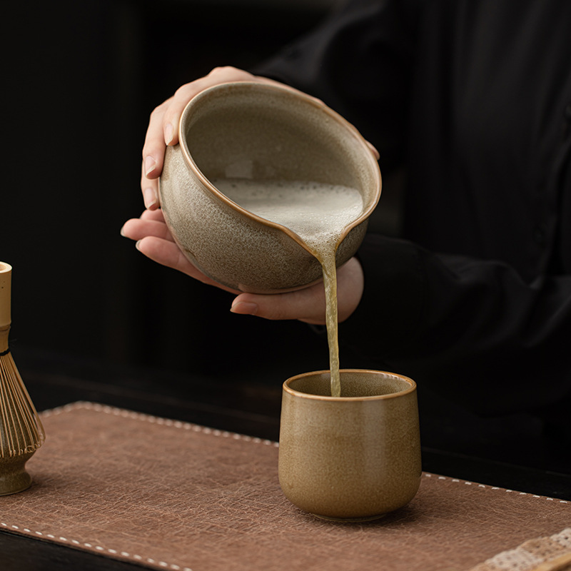 Lò nung kiểu Nhật Bản, bộ matcha trăng tròn, bộ trà đặt hàng, bộ dụng cụ, bát trà bằng gốm sứ, cốc trà Baibenli, cốc matcha