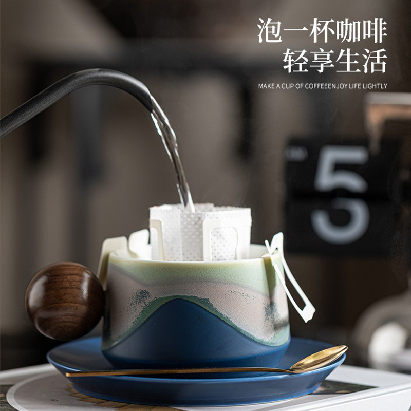 Cốc cà phê văn hóa và sáng tạo Guochao, cốc trà gốm sứ tinh tế, cốc có giá trị cao, cốc sứ quà tặng