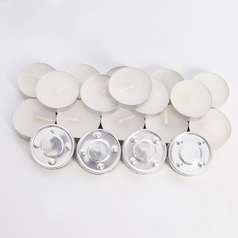 Bán buôn nến 50 hộp vỏ nhôm không khói đổ sáp trà trang trí khách sạn trang trí đẹp mắt thú nhận sáp trà trắng