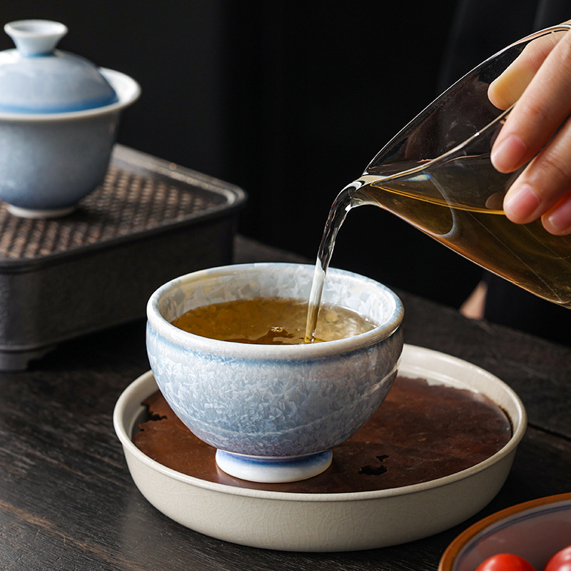 Cốc trà tráng men pha lê biến đổi gốm sứ cốc chủ nhân cao cấp chuyên dụng cá nhân cốc đơn cốc cốc cốc cốc cốc trà trà bộ trà
