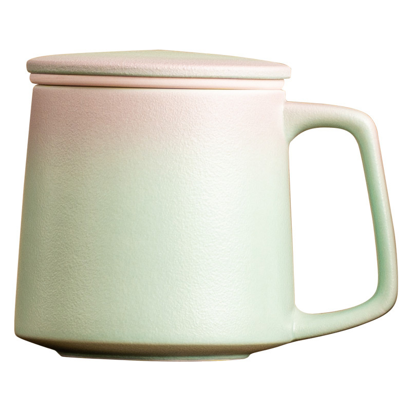 Cốc pha trà cốc gốm sứ giá trị cao cốc văn phòng cá nhân cốc tách trà đơn giản cho người lớn tuổi có thể LOGO