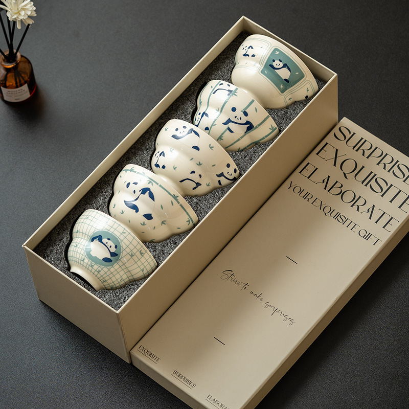 Bát gốm Panda, bát gia dụng, bát sáng tạo cá nhân, bát cơm dễ thương, bát ăn, bát đặc biệt đẹp