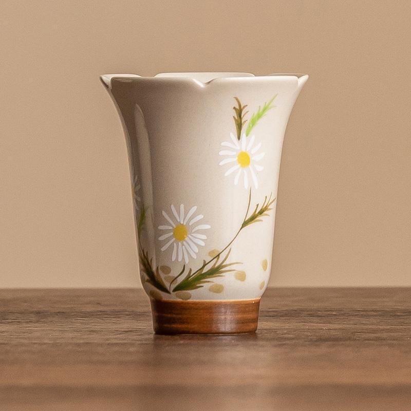 Vẽ tay Juyun Mùi thơm Cốc trà Kung Fu chuyên dụng cá nhân Cốc chủ nhân Cốc uống trà gia dụng Cốc trà gốm sứ Cốc trà