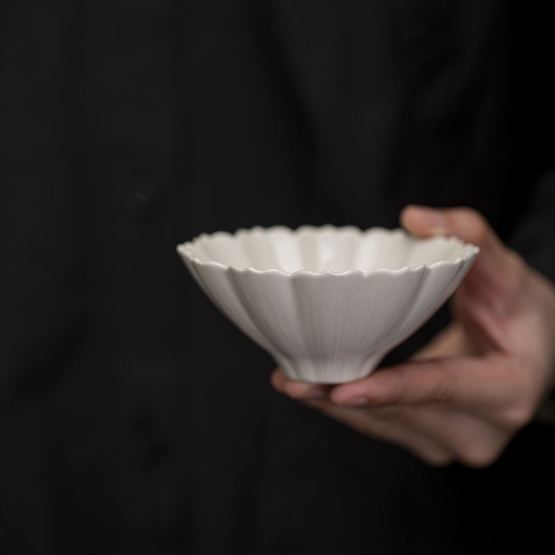 Thực vật xám hoa miệng cốc chủ nhân cốc trà phong cách Trung Quốc mới cốc xô cốc gốm sứ cốc trà cốc trà Pu'er bát trà cốc trà bộ trà