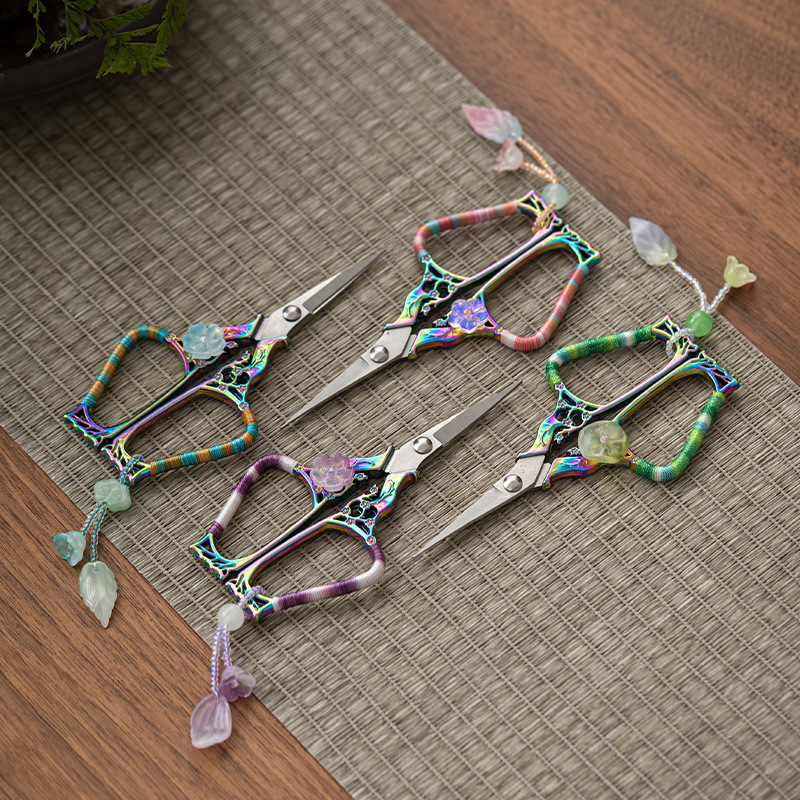 Kéo trà mới, kéo tua, kéo trà, Túi đựng trà, nghệ thuật trà cao cấp retro, kéo nhỏ cho trà đạo