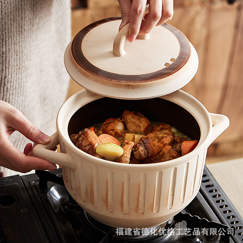 Nồi hầm, bếp ga gia dụng, bếp từ, Nồi canh thương mại đặc biệt, nồi đất sét spodumene chịu nhiệt độ cao, Nồi Hầm