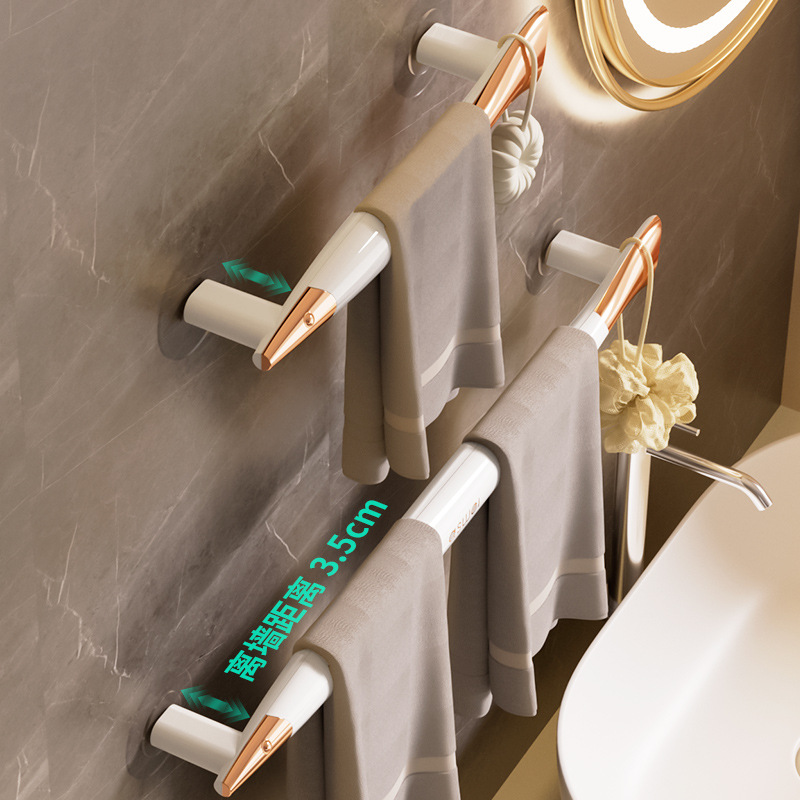 Kệ khăn tắm nhà vệ sinh không đục lỗ phòng tắm treo que khăn tắm Giá để đồ dùng nhà vệ sinh cực đơn HOT trên mạng