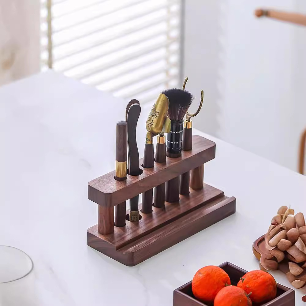 Bộ trà đạo Bộ sáu quý ông Bộ Phụ Kiện Kẹp trà bút trà cao cấp Bộ dụng cụ pha trà Gỗ Óc Chó