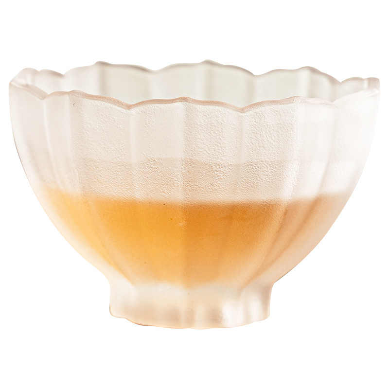 Cốc thủy tinh mờ cổ cốc hoa sen cốc trà cao cấp trà Kung Fu cốc trà đơn cốc chủ nhân cốc đơn