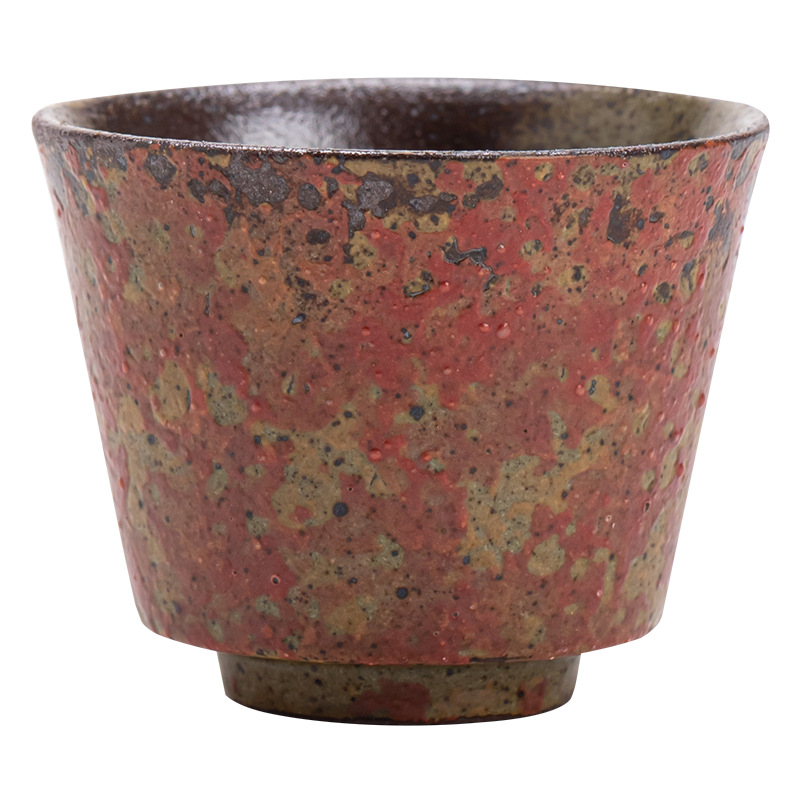 Cốc móng ngựa đỏ Manshan cốc trà gốm sứ cổ điển cốc trà uống trà cá nhân gia dụng cốc nhỏ bộ trà Kung Fu cốc đơn