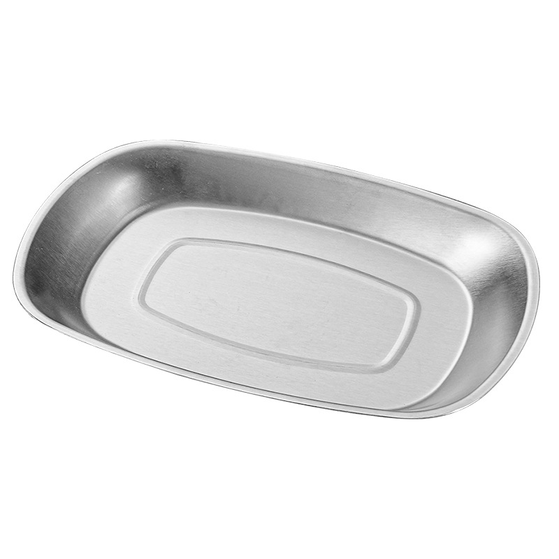 Đĩa oval inox đựng bò lagu - mực hấp - cá hấp - nai né, khay inox đựng thức ăn nhà hàng PBCP37