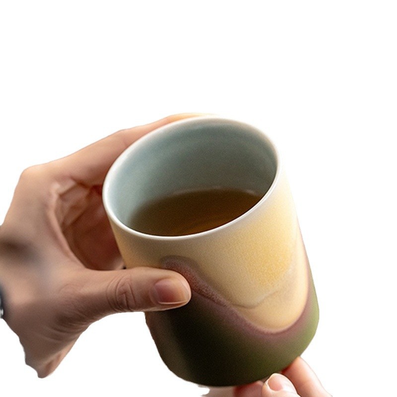 Chén nước thủy triều văn hóa và sáng tạo, cốc trà thẳng, cốc sứ, cốc văn phòng kinh doanh, quà tặng