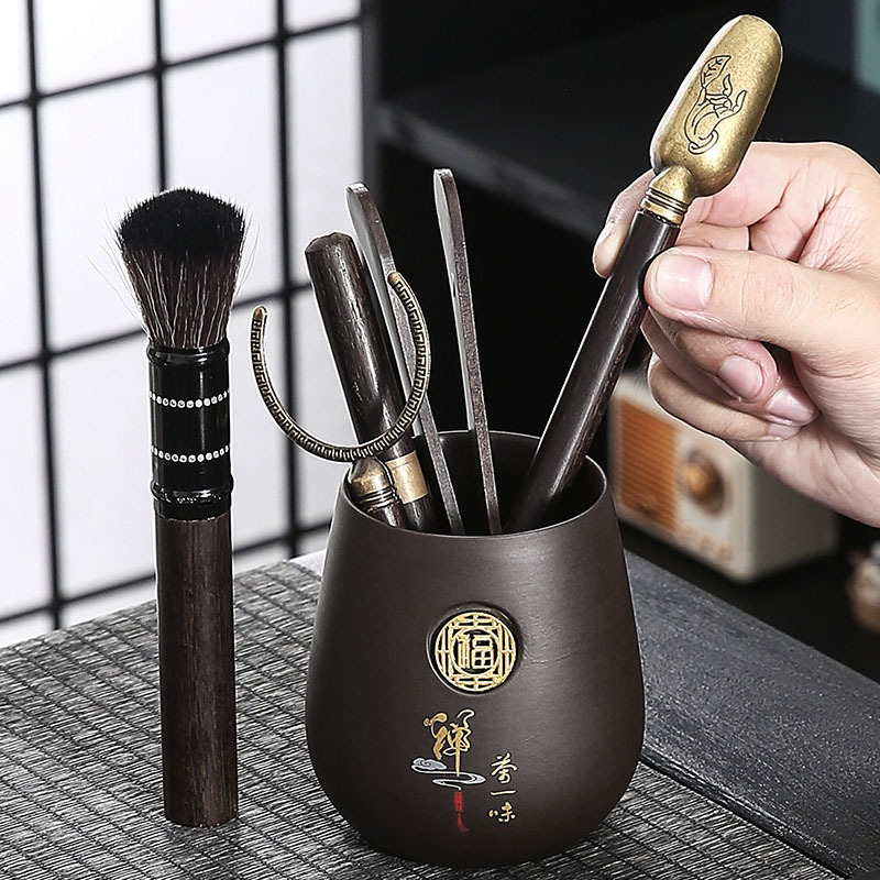 Bộ ấm trà Kung Fu Tử Sa, ấm trà gốm sứ pha trà văn phòng phòng phòng khách kiểu Trung Quốc, hộp quà cao cấp