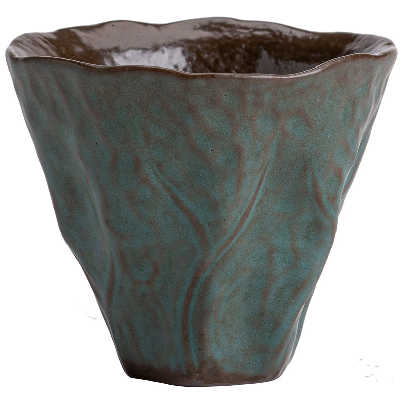 Cốc nấu ăn kiểu Nhật, cốc trà sen Qingye, cốc đơn nhỏ thủ công, cốc cá nhân, cốc nếm trà cổ điển gốm thô, cốc thơm