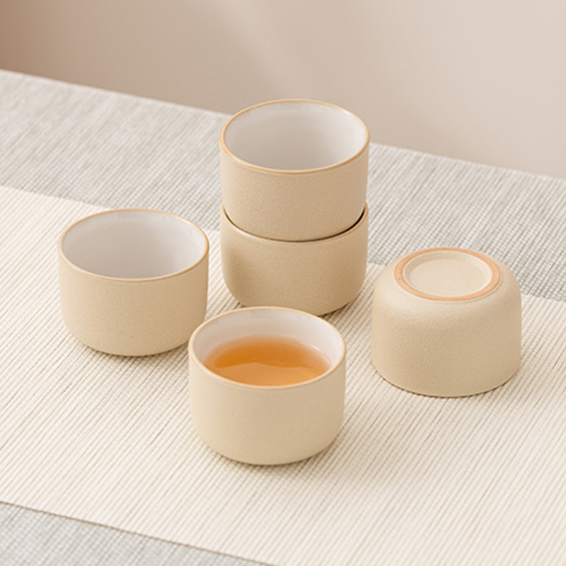 Cốc trà gốm sứ Huangya cốc chủ nhân cốc đơn dụng cụ trà Kung Fu gia dụng cốc trà cốc uống trà cá nhân cốc nhỏ