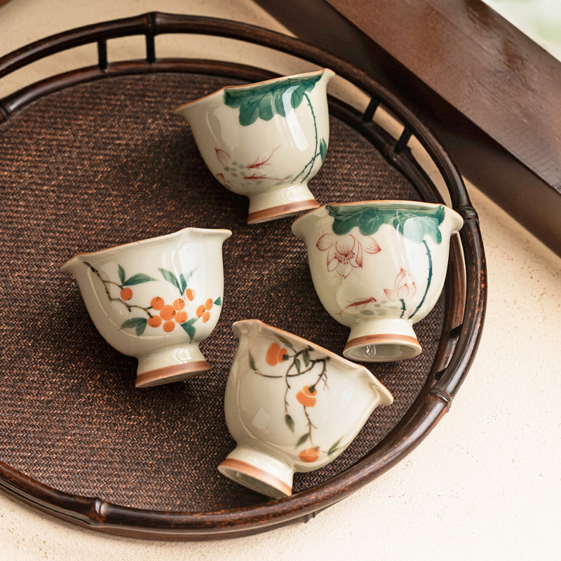 Cốc trà xám thực vật, cốc chủ nhân, bộ cốc trà cao cấp, quà lưu niệm, cốc trà đặc biệt không nóng cỡ lớn, cốc trà