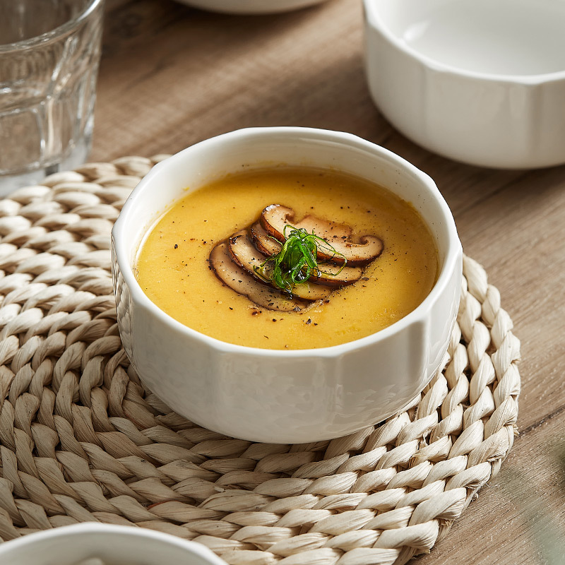 Bát cơm gốm sứ trắng Bát cơm gia dụng một chiếc thìa nhỏ Bát phở bát lớn TÔ Cá bắp cải muối kiểu Nhật