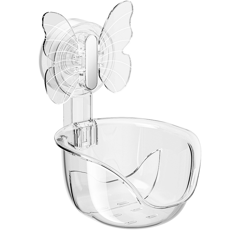 Hộp đựng bông phấn mút bướm không cần đục lỗ, đệm hơi làm đẹp, hộp thoát nước, Giá để đồ treo tường