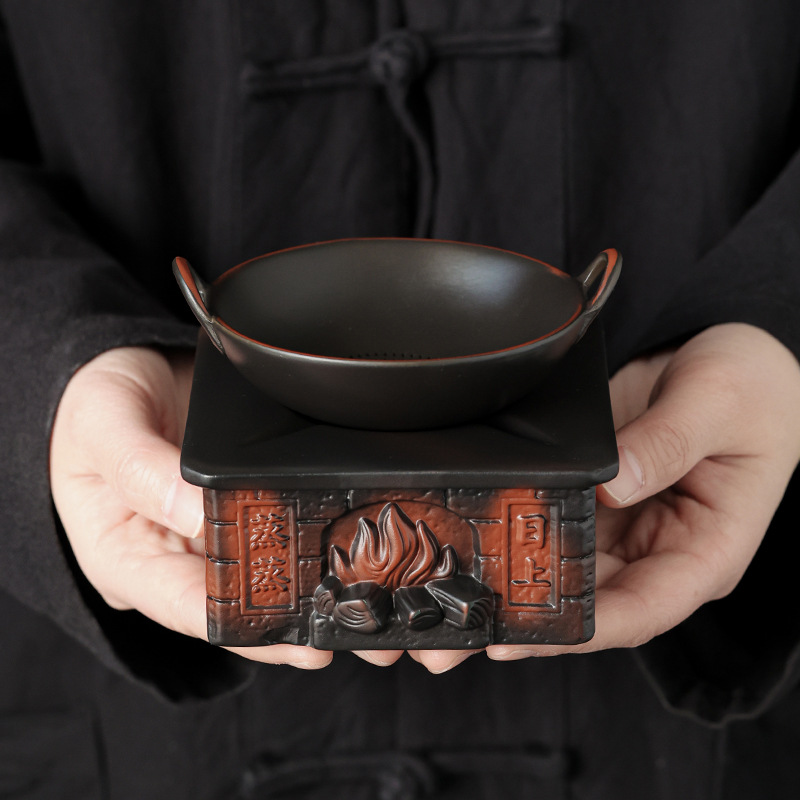 Gốm tím sáng tạo lọc trà trà thú cưng trang trí lá trà lọc kung fu trà phụ kiện gốm tách trà giá đỡ