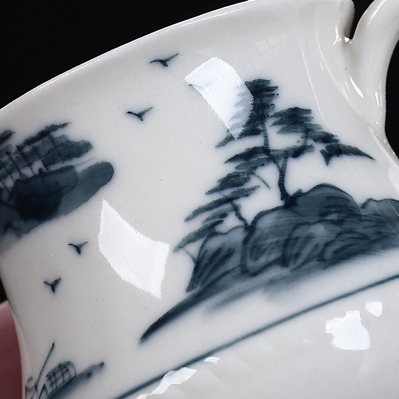 Tranh phong cảnh vẽ tay gốm sứ cốc trà bộ trà Kung Fu cốc trà thủ công cốc gia chủ cốc đơn cốc trà cốc khách nhỏ