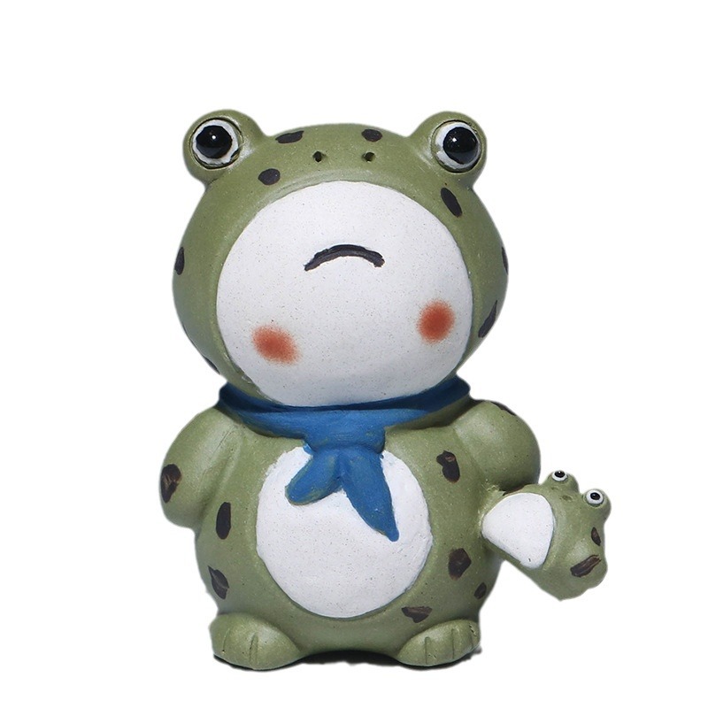 Đồ trang trí ếch vật nuôi trà tử sa đồ trang trí trà đạo Cóc vàng sáng tạo thủ công phụ kiện Trà Bàn chơi trà có thể nuôi và chữa bệnh Bán Đàn Con