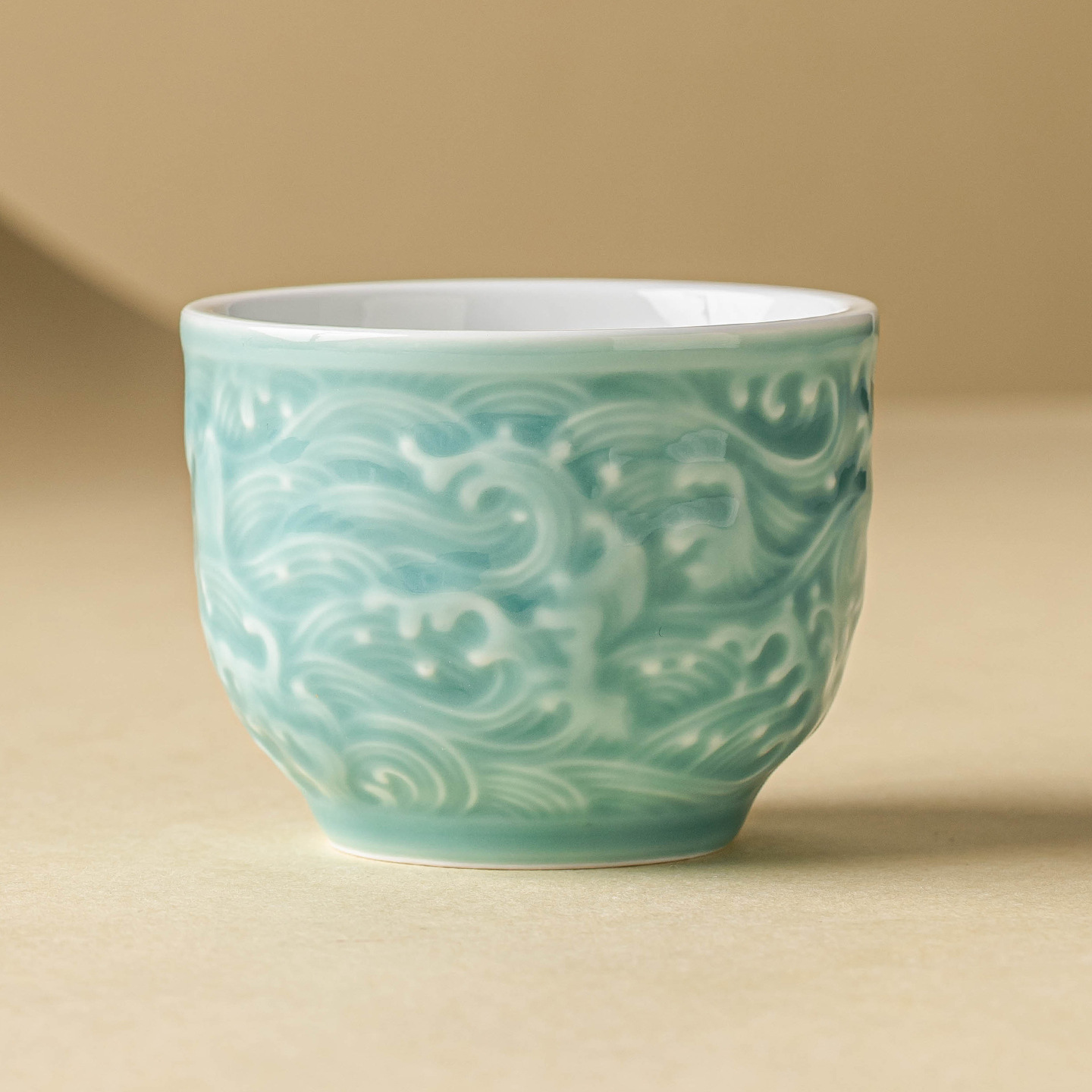 Cốc trà nhỏ Hailang Shuyun cốc uống trà gia dụng cốc chủ gốm sứ bộ trà Kung Fu giá trị cao chuyên dụng cá nhân cho nữ