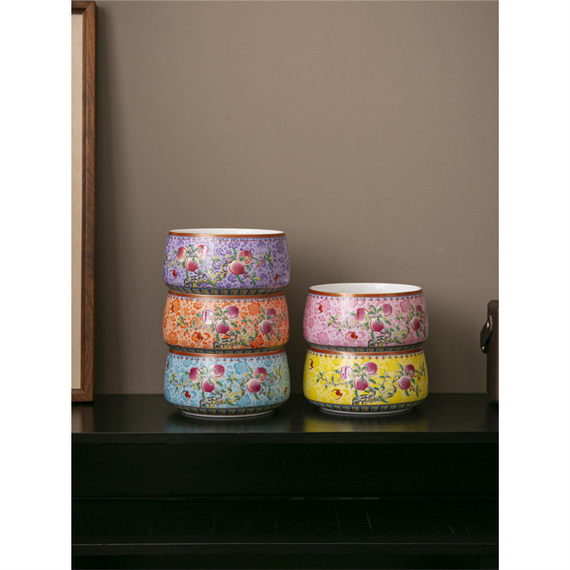 Rửa chén trà tráng men cỡ lớn rửa chén trà bát gốm sứ bộ trà kungfu phụ kiện trà đạo bình trà gia dụng rửa bút chậu nước