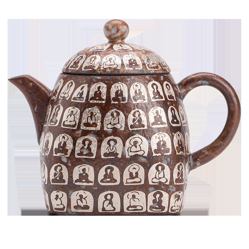 Ấm trà bộ trà kungfu gốm thô dung tích lớn
