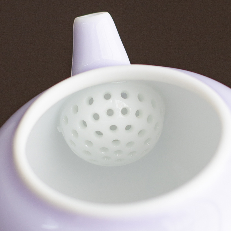 Ấm trà tím hoa oải hương ấm pha trà có dây lọc gốm chống bỏng gia dụng ấm trà bộ dụng cụ pha trà Kung Fu một người