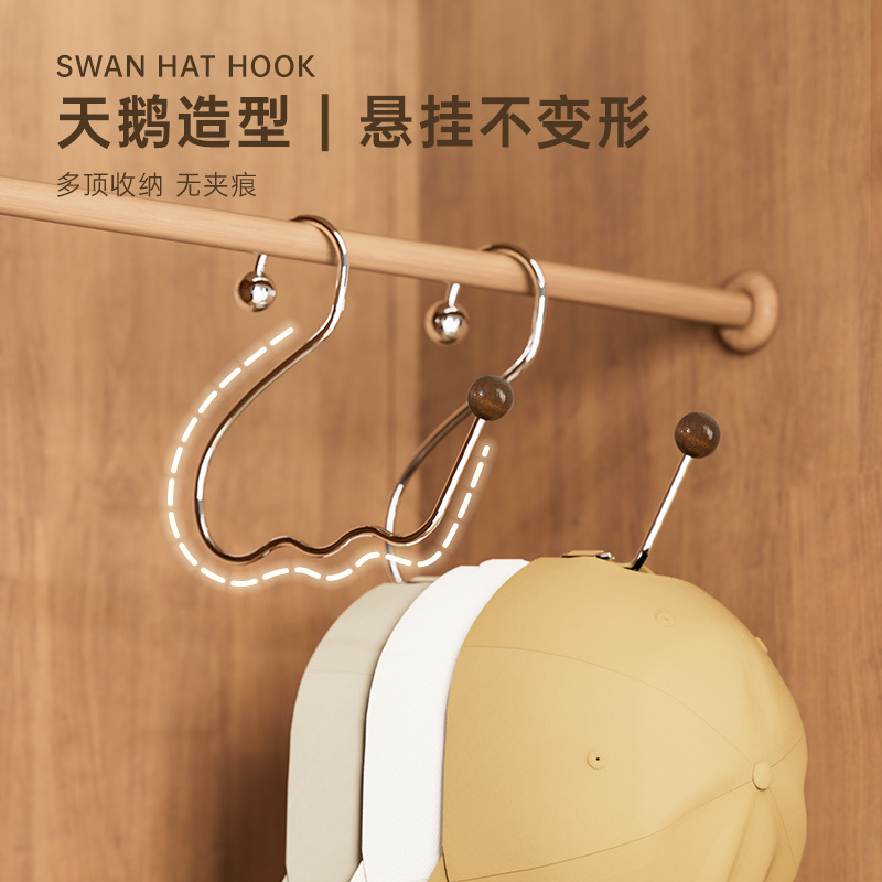 Móc treo mũ móc treo đồ dùng thần thánh lưu trữ ký túc xá gia dụng chống trượt liền mạch móc inox đa chức năng bán buôn