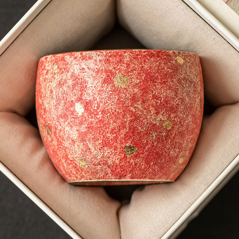 Cốc chủ sở hữu gốm sơn khai thác đá cốc đơn chuyên dụng cá nhân cao cấp cốc bát vàng lớn cốc trà gia dụng cốc trà gốm sứ