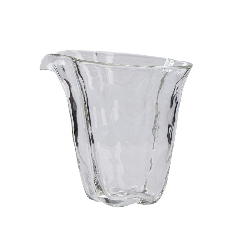 Cốc thủy tinh hoa Thu hải đường có hình búa, dụng cụ pha trà bằng Borosilicat cao, dụng cụ pha trà Kung Fu sáng tạo thủ công, chịu nhiệt, dày Biển Trà