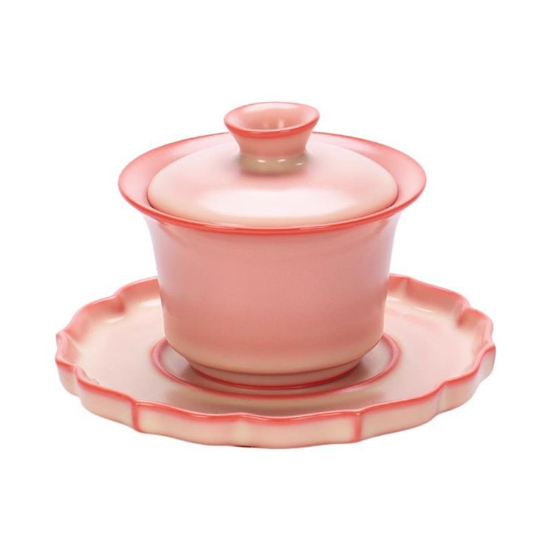 Ruyao mỡ lợn đông lạnh bột đỏ phụ nữ móng ngựa nắp bát carmine phụ nữ pha trà bát Li Huizuo 2025 sản phẩm mới