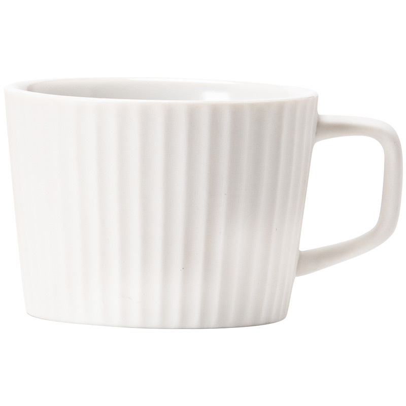 Bộ cốc và đĩa cà phê Họa Tiết Dọc gốm cốc cốc đựng nước uống cốc có thìa trộn cốc trà buổi chiều cốc ăn sáng