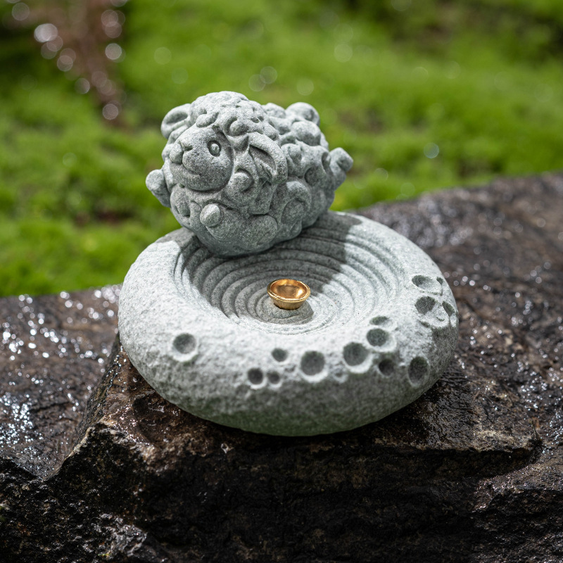 Đồ trang trí trà đạo 12 con giáp, bàn trà phòng khách, cắm hương, đặt hương, trang trí mặt bàn bếp hương liệu kiểu Trung Quốc